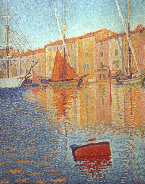 Paul Signac Red Buoy Sweden oil painting art